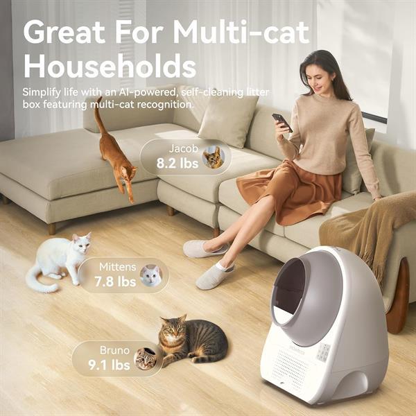 CATLINK Yapay Zekâlı Otomatik Kedi Tuvaleti - Scooper - Görsel 5